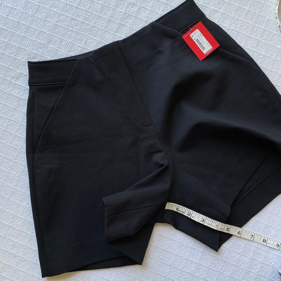 NWT Spanx The‎ Perfect A-Line Short Black Pull-On Ponte Stretch Smoothing Small - Picture 15 of 16